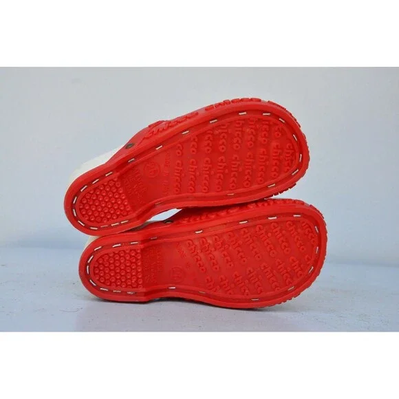 Girls CHICCO Red Clogs Italian Sandals - DEADSTOCK Chicco 70s 80sEu 26